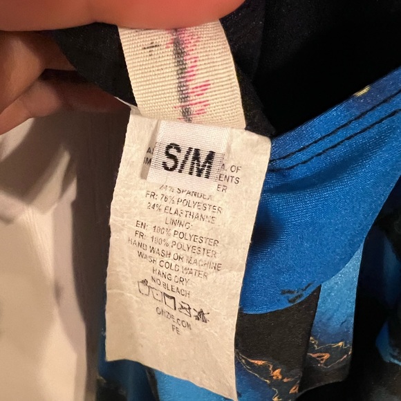 Free People Movement + Onzie Blue & Gold Bodysuit Small/Medium - Picture 9 of 9